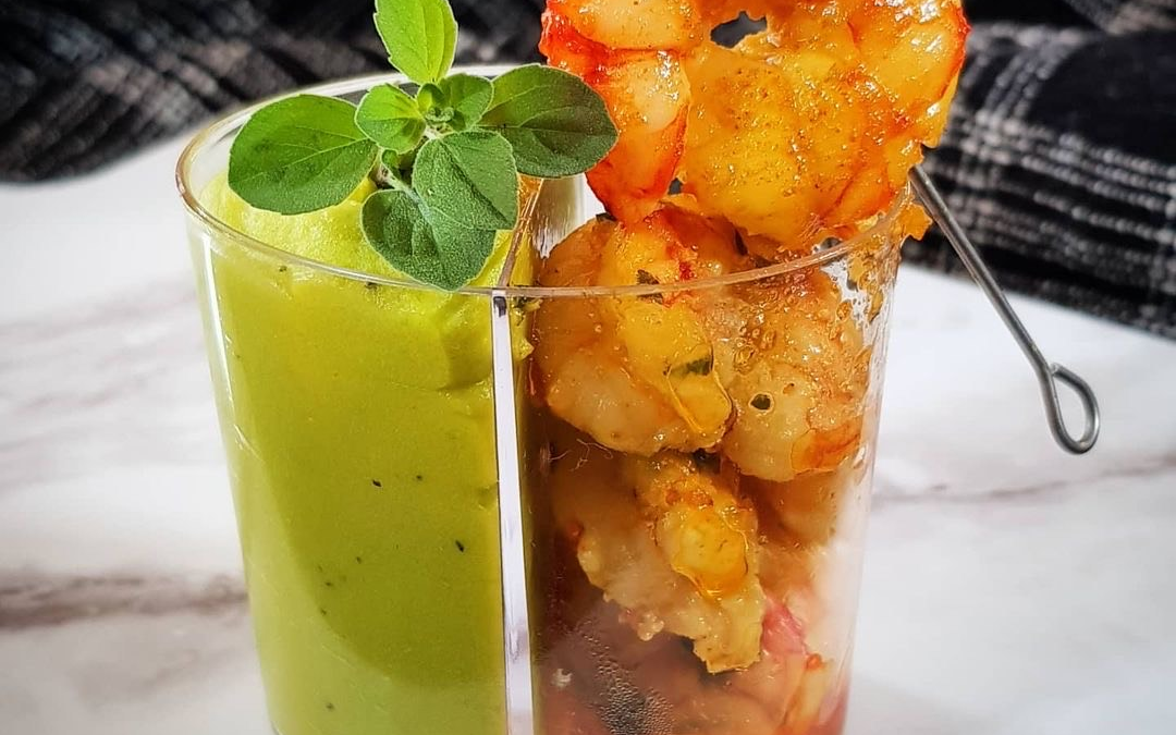 Langostinos con mayonesa de palta casera