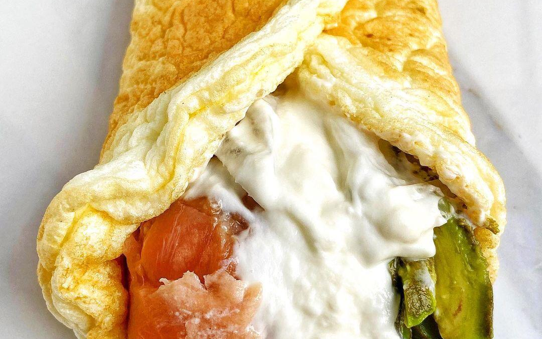 Crep proteico de langostinos